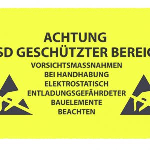 "Attention: ESD-protected area" floor symbol