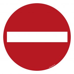 "No entry" floor symbol