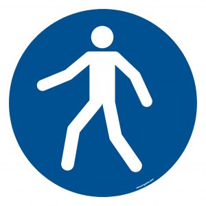 "For pedestrians" floor symbol