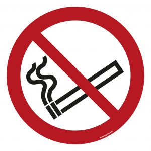 "No smoking" floor symbol